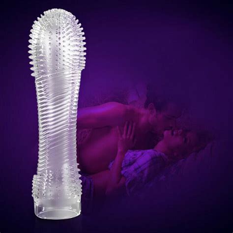 Reusable Penis Ring Extension Sleeves Solid Head Condom Contraception Ebay