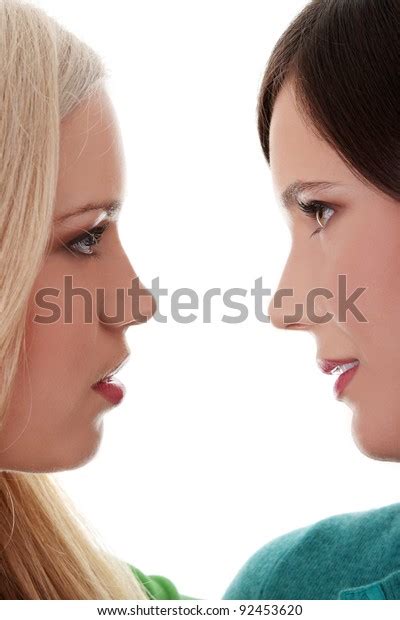 Female Lovers Kissing Stock Photo 92453620 Shutterstock