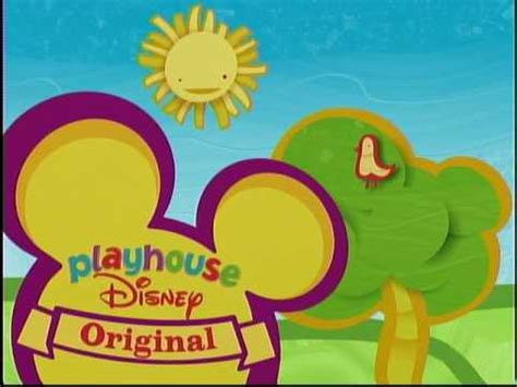 On a yellow background the logo jumps in, and the animal says spiffy! and winks. Playhouse Disney Logo 2008