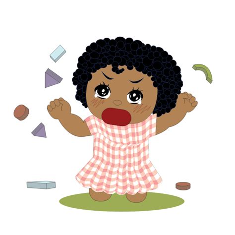 Little Girl With Tantrum Free Svg