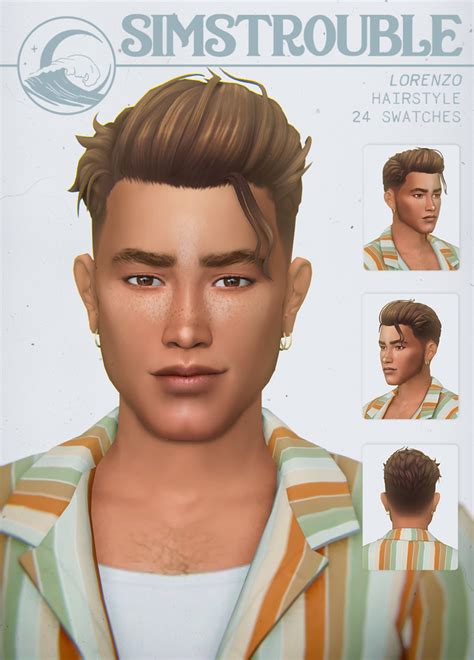 Lorenzo By Simstrouble Simstrouble Sims Sims 4 Sims 4 Hair Male