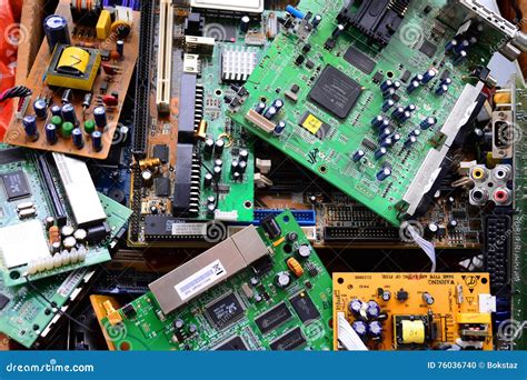 Old Electronics Mainboards In Private Collection Editorial Image