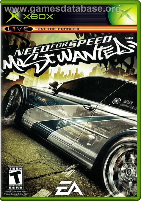 Need For Speed Most Wanted Microsoft Xbox Artwork Box