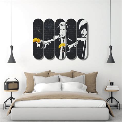 Banksy Inspired Skateboard Wall Art Pop Art Graffiti Wall Hanging