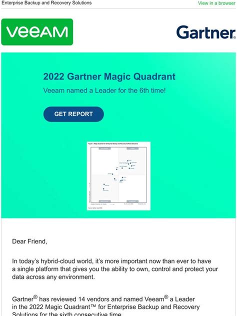 Veeam Veeam Positioned In 2022 Gartner Magic Quadrant Report Milled