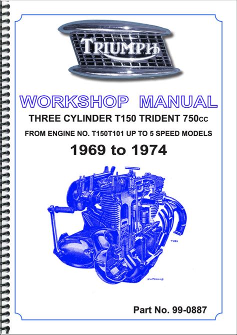 Factory Workshop Manual Triumph Trident T150 1969 74 British