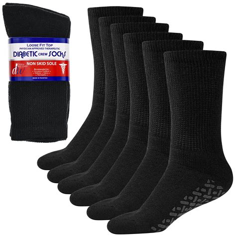 Debra Weitzner Non Binding Loose Fit Sock Non Slip Diabetic Socks For Men And Women Crew 6