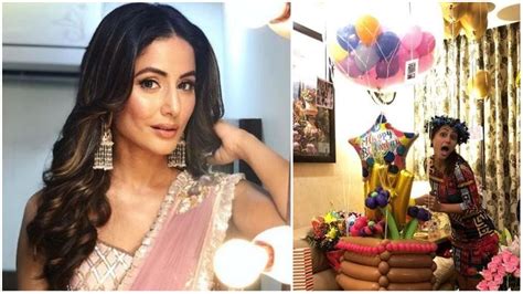 Hina Khan Celebrates Birthday With Vikas Gupta Priyank Sharma Benafsha Soonawala See Pics
