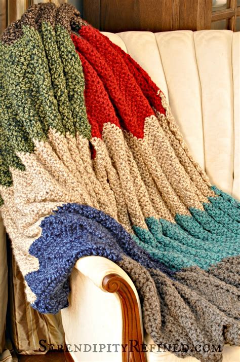 Serendipity Refined Blog Easy Crochet Throw Blanket Pattern