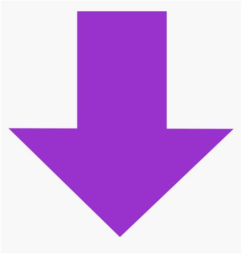 Pointing Down Arrow Shop - Purple Arrow Pointing Down, HD Png Download 