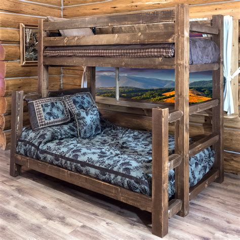 Montana Woodworks Homestead Twin Over Full Bunk Bed Bunk Bed Plans Cabin Bunk Beds Bunk Bed