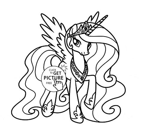 My Little Pony Coloring Pages Princess Celestia Coloring Home