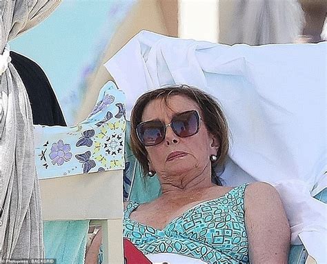 Nancy Pelosi Enjoys A Relaxed Day At Lavish Italian Beach Resort Daily Mail Online
