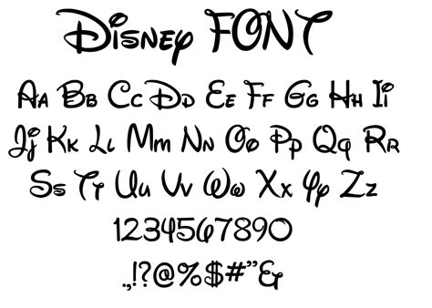 Walt Disney Font Cut Files Disney Alphabet Svg Walt Disney Etsy Images