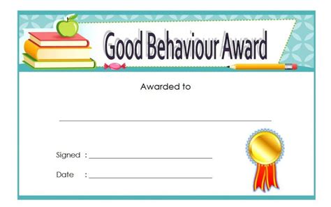 Good Behaviour Certificate Editable Templates Free 10 Best Designs