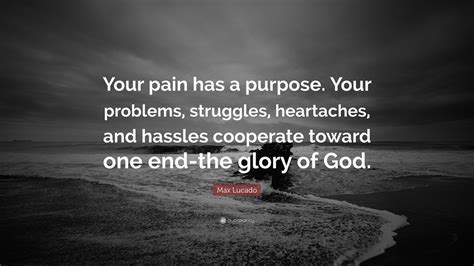 Max Lucado Quote “your Pain Has A Purpose Your Problems Struggles