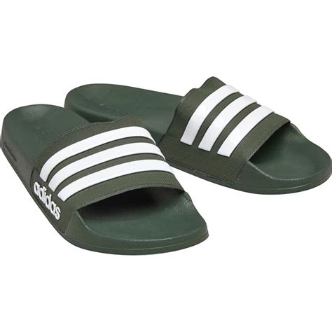 Buy Adidas Mens Adilette Slides Base Greenfootwear Whitebase Green