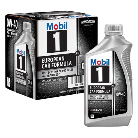 Mobil 1 Fs European Car Formula Full Syn Oil 0w 40 1 Qt Case6