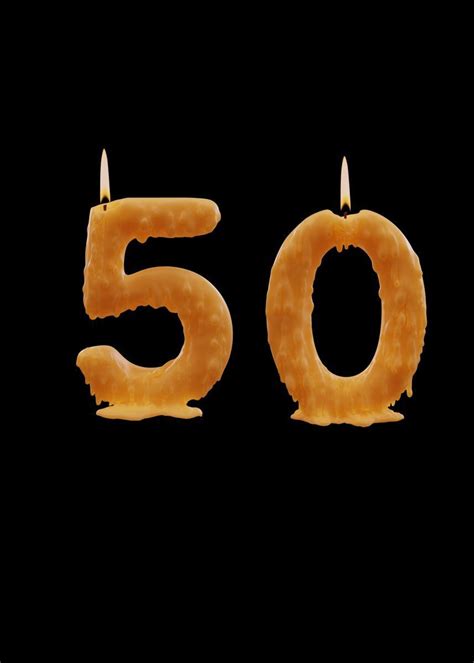 50th Birthday As Candles Poster By Noplanb Displate In 2021