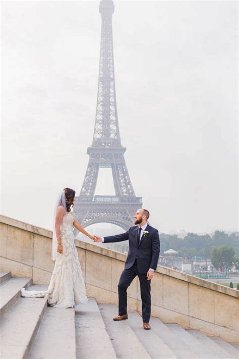 Intimate Eiffel Tower Wedding Ceremony French Wedding Style