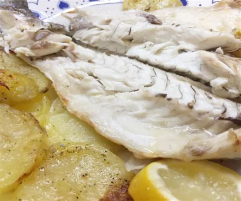 Whole Baked Sea Bass With Potatoes Foodsdiary