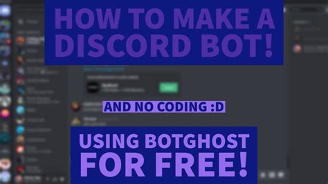 How To Make A Discord Bot For Free Using Botghost No Coding Youtube