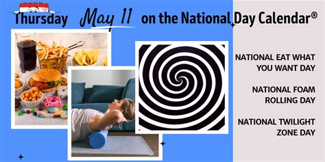May 11 2023 National Eat What You Want Day National Twilight Zone
