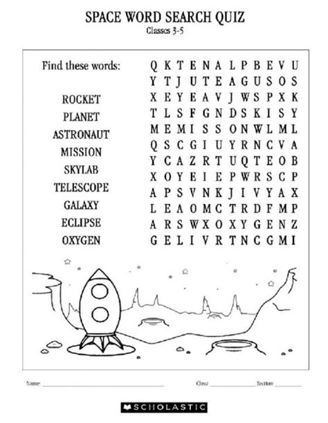 Image Result For Space Word Search