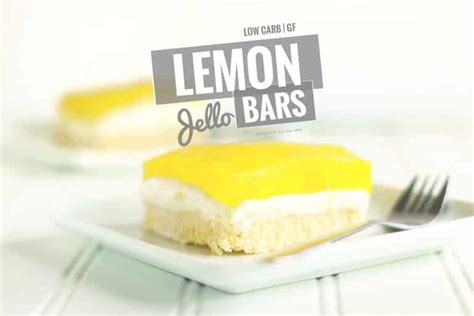 Lemon Jello Dessert Bars Easy Low Carb Lemon Squares
