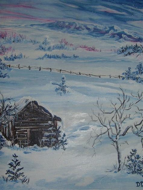 Winter In The Shuswap Painting By Darlene Duguay Fine Art America