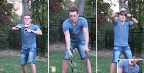 Idiot On Youtube Tries To Cut Fruit With Ninja Swords Manages To Sever