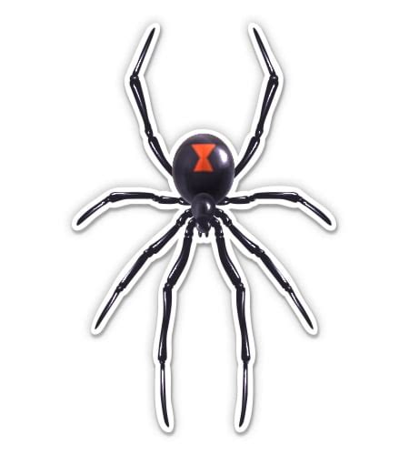 Black Widow Spider 3 Vinyl Sticker For Car Laptop I Pad Phone