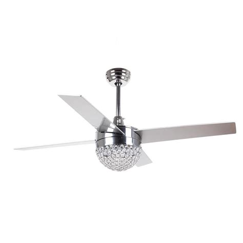Indoor ceiling fan with light and remote control jackie black 54 cm 21. Parrot Uncle Dreyer 48 in. Indoor Chrome Downrod Mount ...