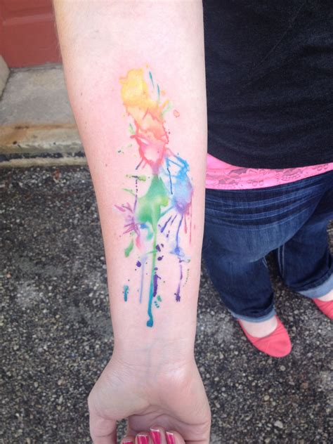 my new abstract watercolor tattoo by sean fletcher i adore it strichpunkt tattoo cute