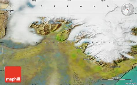 Satellite Map Of Skaftafell