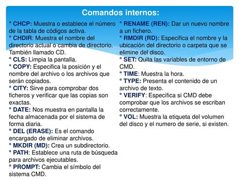 Ppt Comandos Internos Y Externos Powerpoint Presentation Free