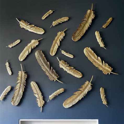 Phillips Collection 2 Piece Feathers Leaf Resin Wall Décor Set