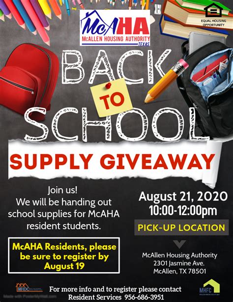 Back To School Supply Giveaway 08172020 News Mcallen Housing