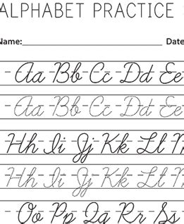 Cursive Letters Alphabet Uppercase And Lowercase