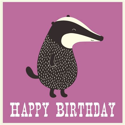 Badger Birthday Card