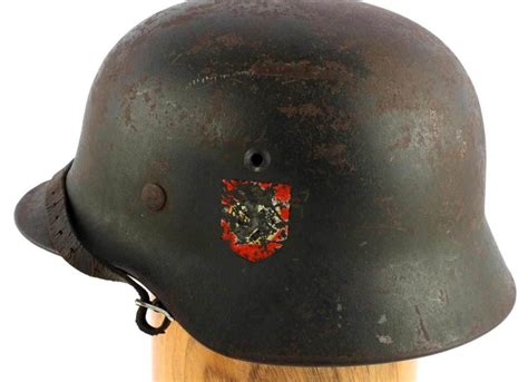 Sold Price Wwii German Reich Double Decal Ss M35 Helmet January 3
