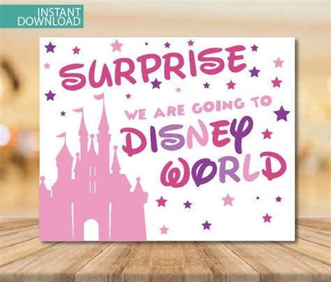 We are going to Disney World Printable Sign Instant Download | Etsy