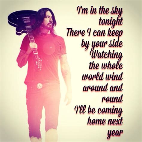 Next Year Lyrics Foo Fighters Dave Grohl Running Tattoo The Sky