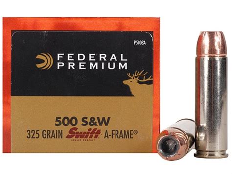 Federal Premium Vital Shok Ammunition 500 Sandw Magnum 325gr Swift A