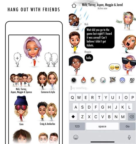 An Iphone Screen With The Text Hang Out With Friends On It And Two