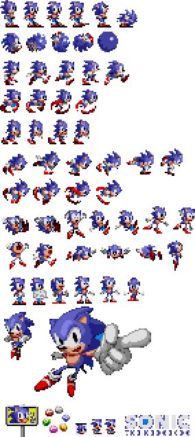 Download Hdplayersonic Sonic The Hedgehog Sprites Png Clipart Png Images