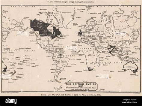 British Empire The British Empire In 1837 Sketch Map Bartholomew