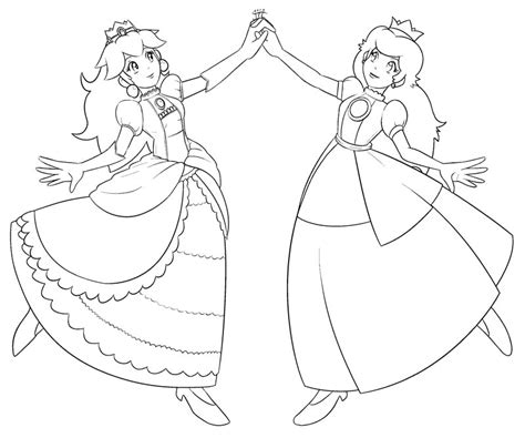 More than 5.000 printable coloring sheets. Two Princess from Mario Coloring Pages - Get Coloring Pages