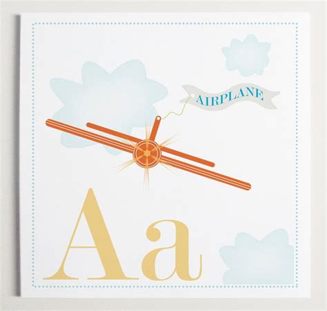 Aa Is For Airplane Alphabet Print By Modernpop Alphabet Print
