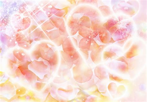 ハートデザインの壁紙・背景素材／無料画像no015『ピンクの花びら・ハート』